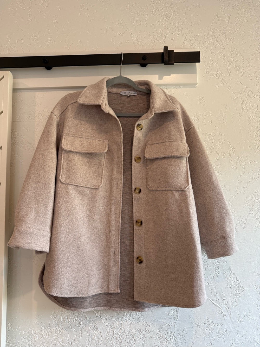 Shacket Jacket in Light Taupe Size Small